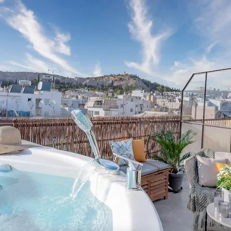 Apartment Topfloor Getaway Balcony&hot Tub+acropolis View Athens